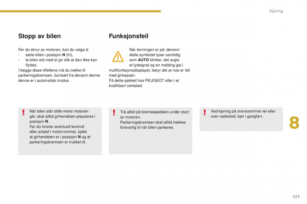 Peugeot 5008 bruksanvisningen / page 179