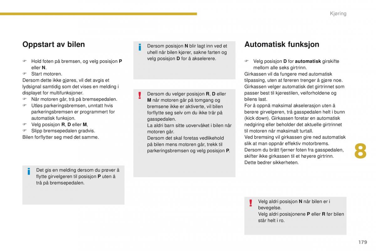 Peugeot 5008 bruksanvisningen / page 181