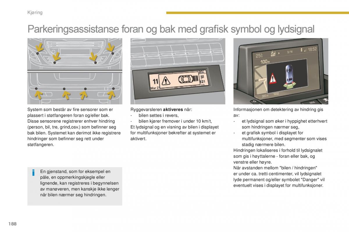 Peugeot 5008 bruksanvisningen / page 190