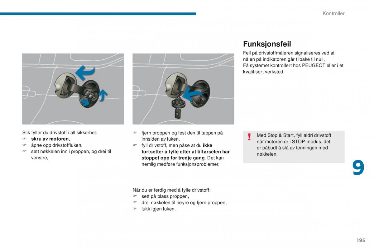 Peugeot 5008 bruksanvisningen / page 197