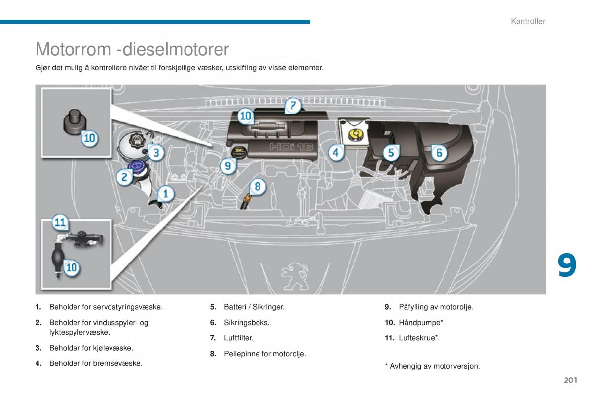 Peugeot 5008 bruksanvisningen / page 203