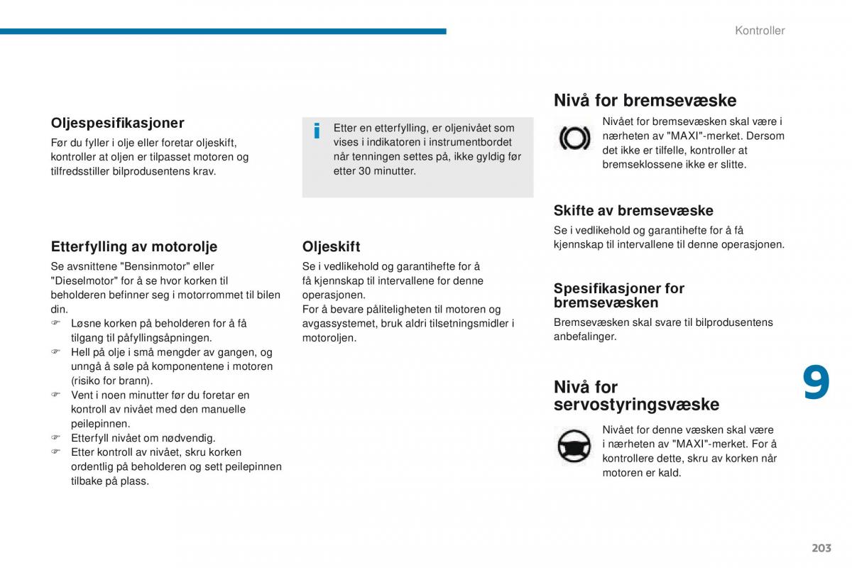 Peugeot 5008 bruksanvisningen / page 205