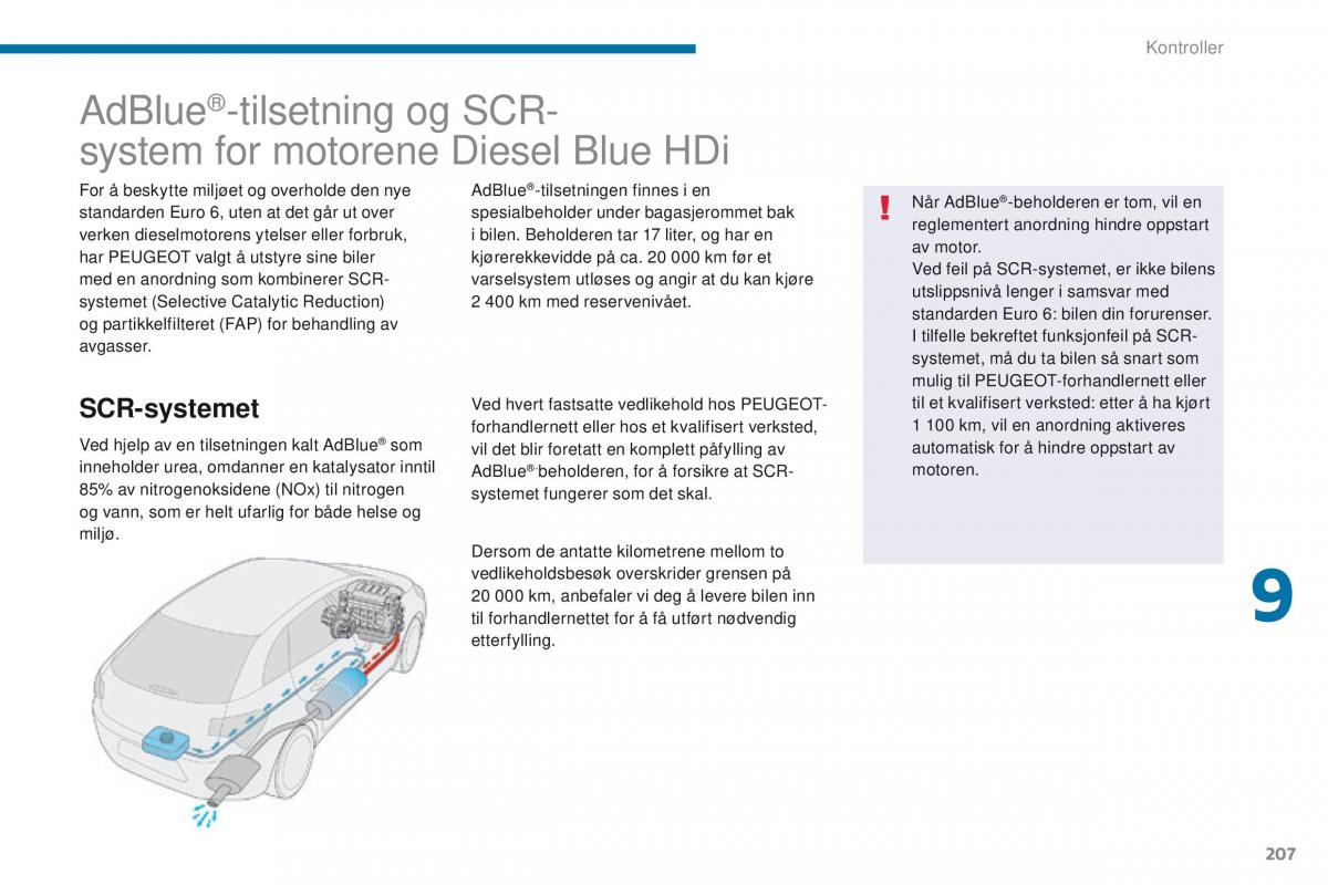 Peugeot 5008 bruksanvisningen / page 209