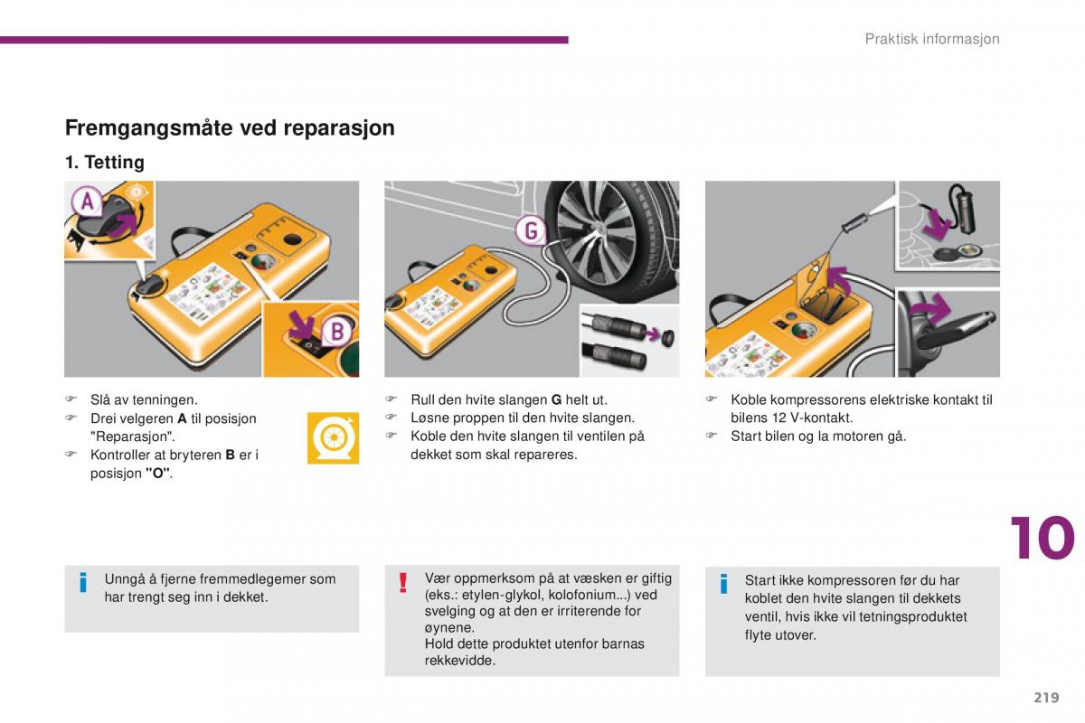 Peugeot 5008 bruksanvisningen / page 221