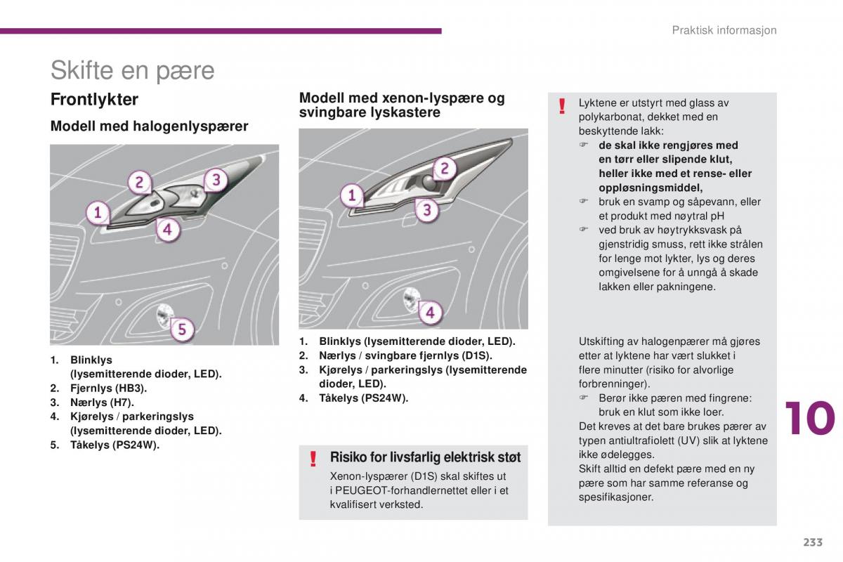 Peugeot 5008 bruksanvisningen / page 235