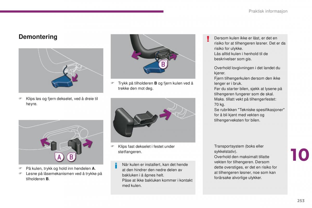 Peugeot 5008 bruksanvisningen / page 255