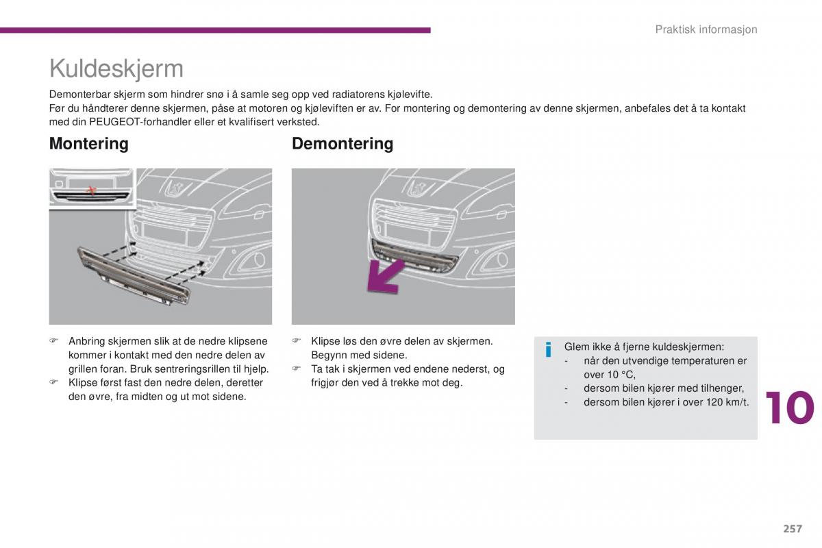 Peugeot 5008 bruksanvisningen / page 259