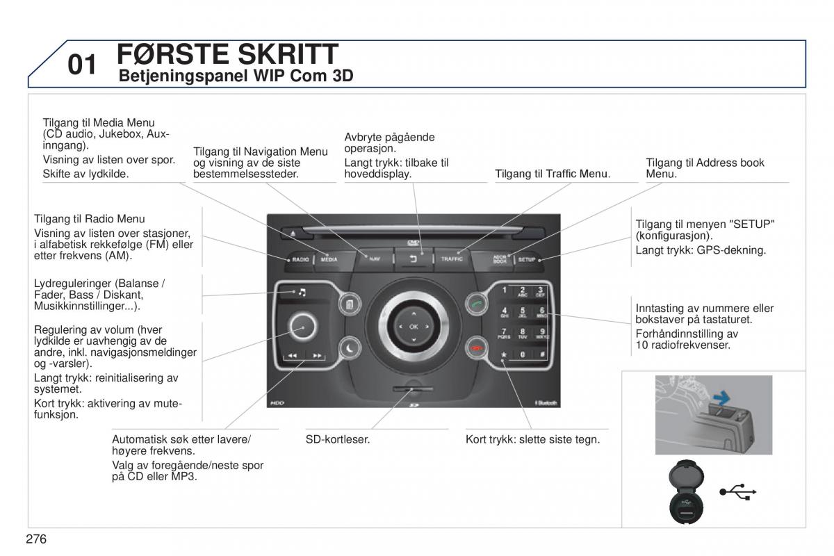 Peugeot 5008 bruksanvisningen / page 278