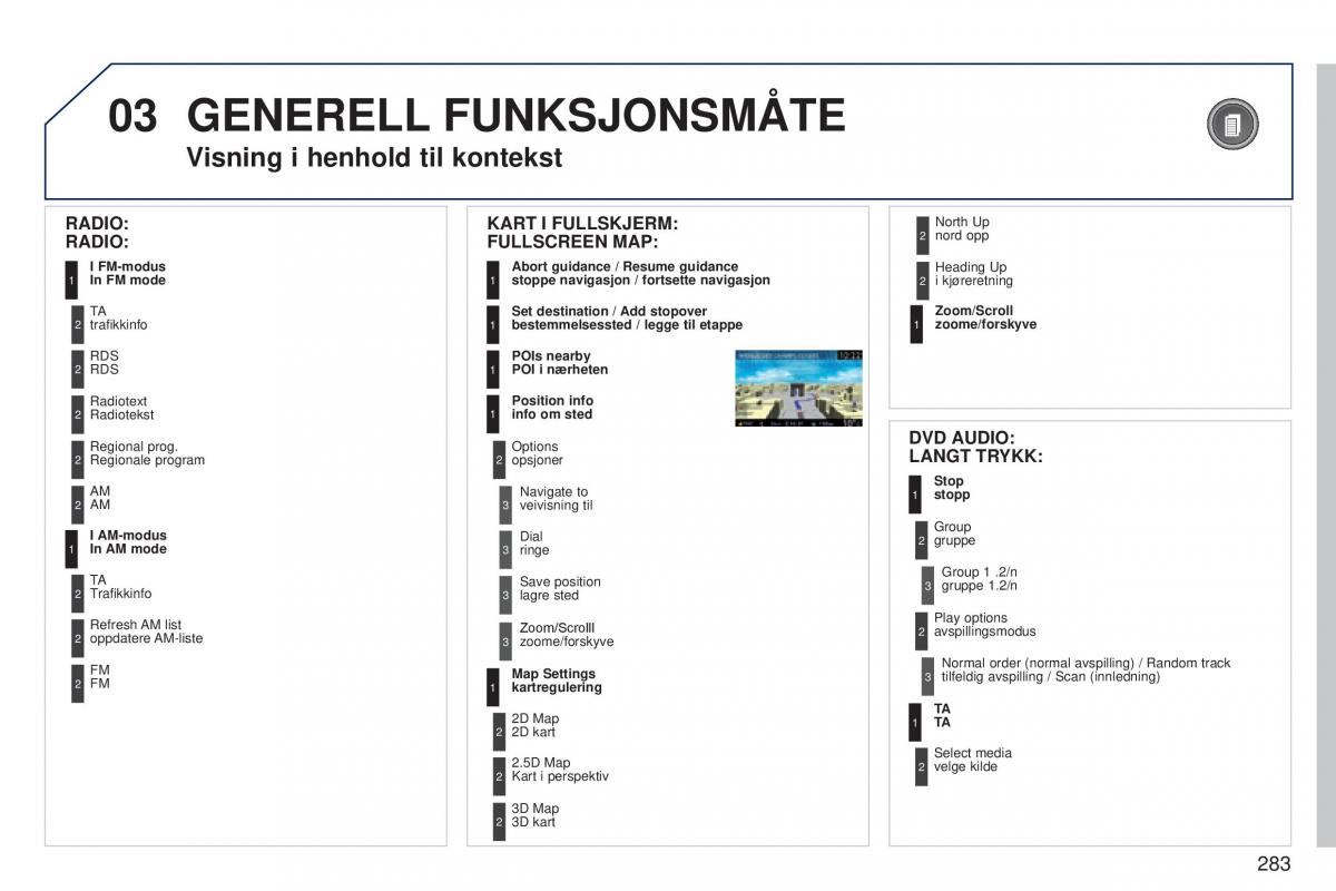 Peugeot 5008 bruksanvisningen / page 285