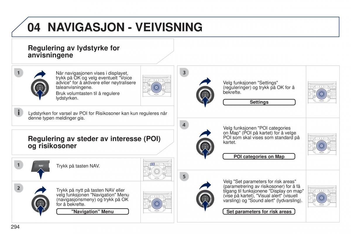 Peugeot 5008 bruksanvisningen / page 296