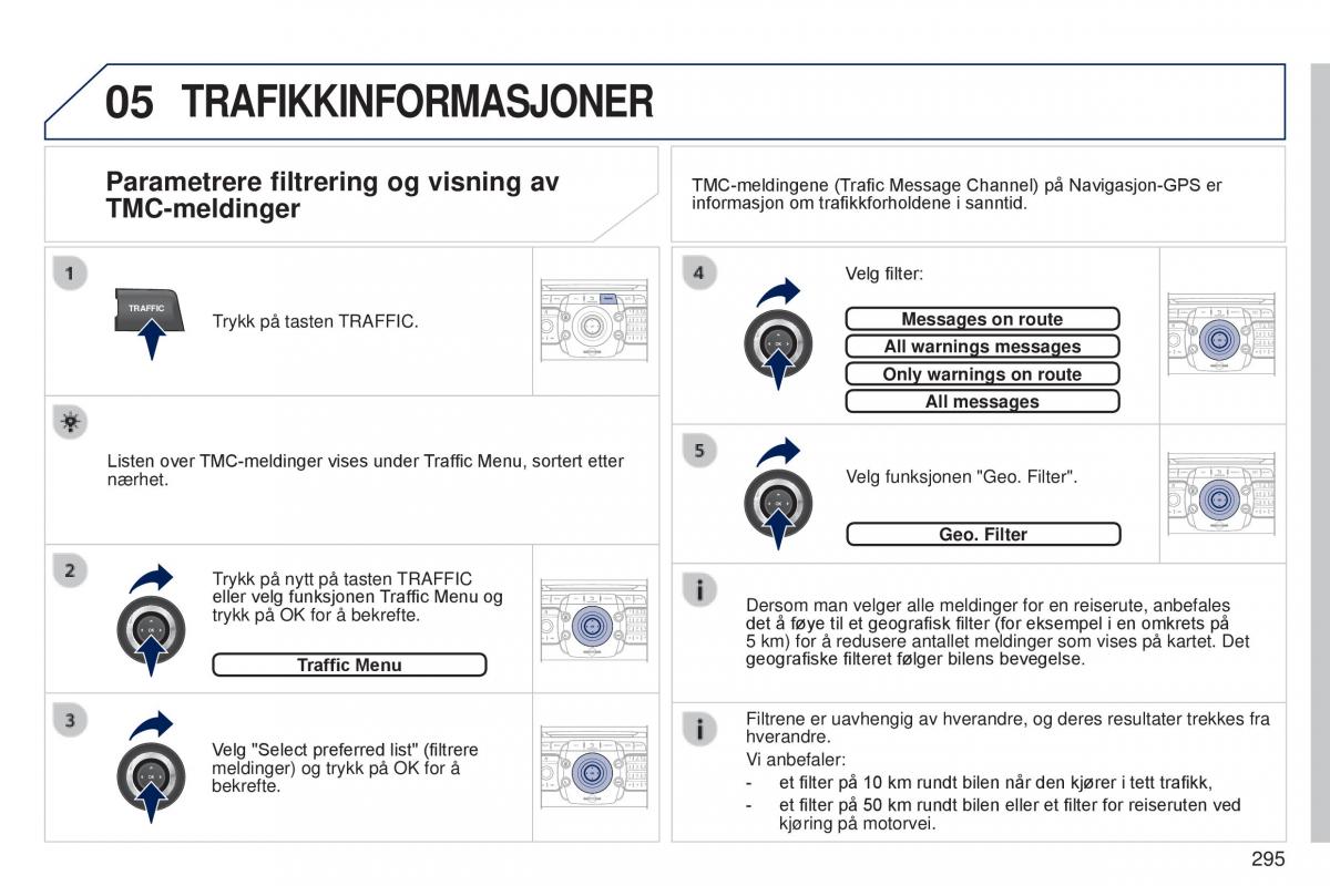 Peugeot 5008 bruksanvisningen / page 297