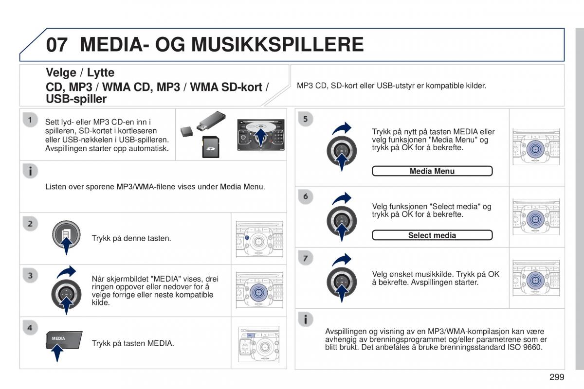 Peugeot 5008 bruksanvisningen / page 301