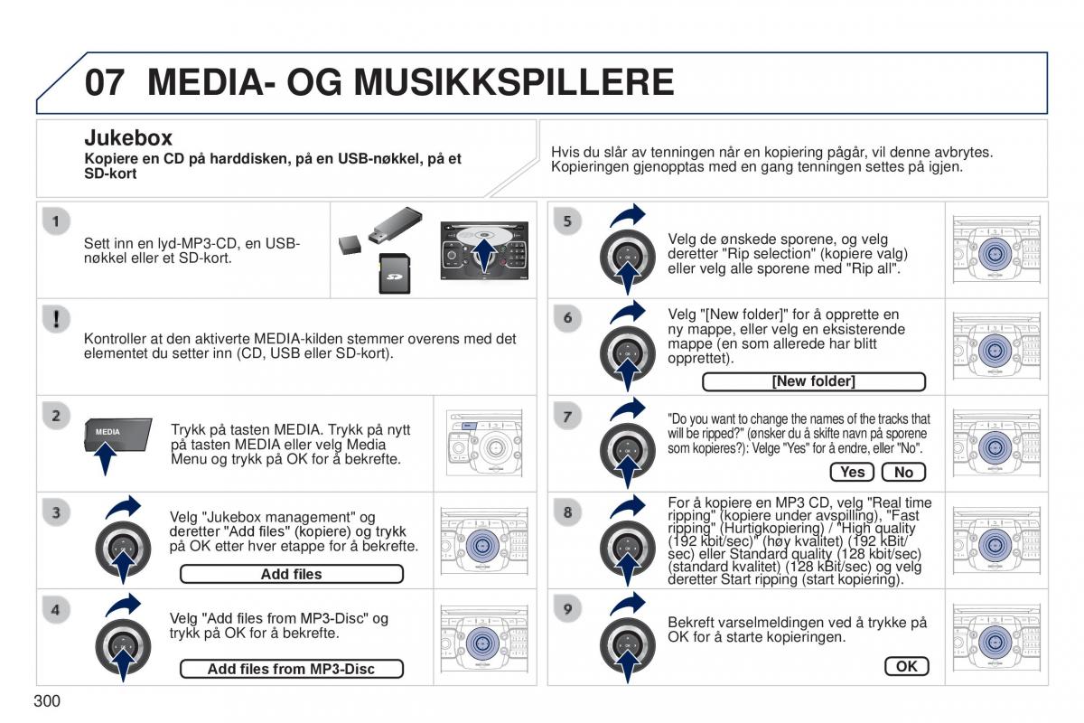 Peugeot 5008 bruksanvisningen / page 302