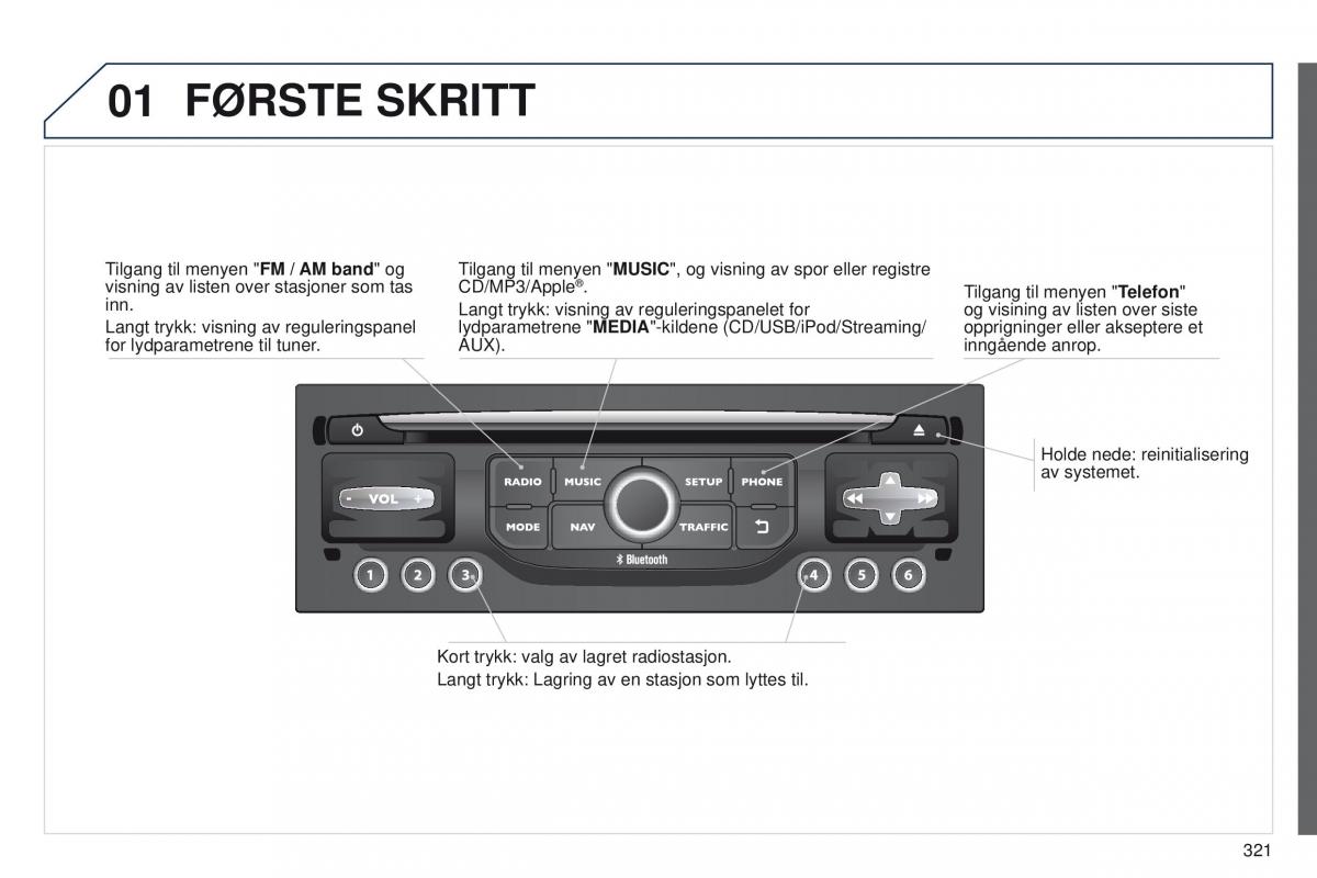 Peugeot 5008 bruksanvisningen / page 323