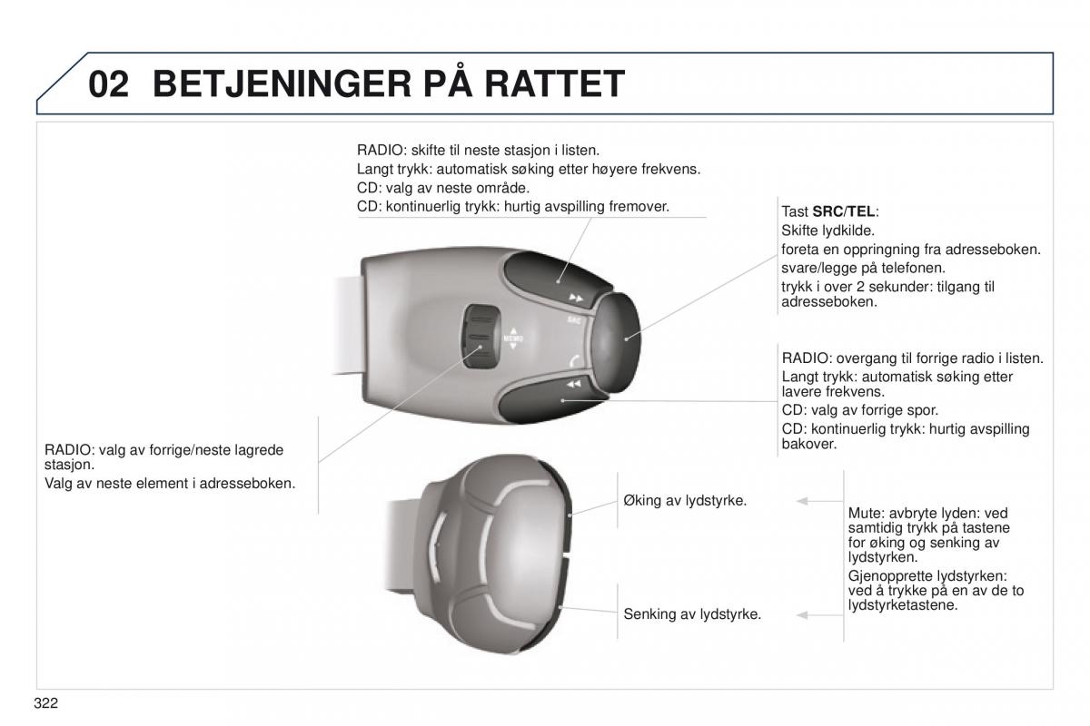 Peugeot 5008 bruksanvisningen / page 324