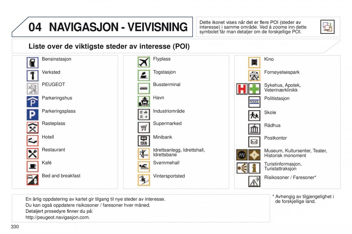 Peugeot 5008 bruksanvisningen / page 332