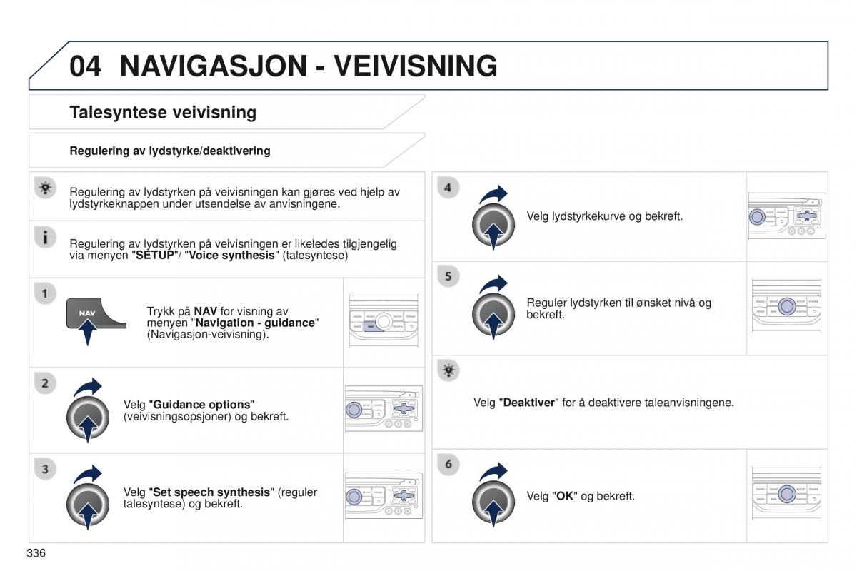 Peugeot 5008 bruksanvisningen / page 338