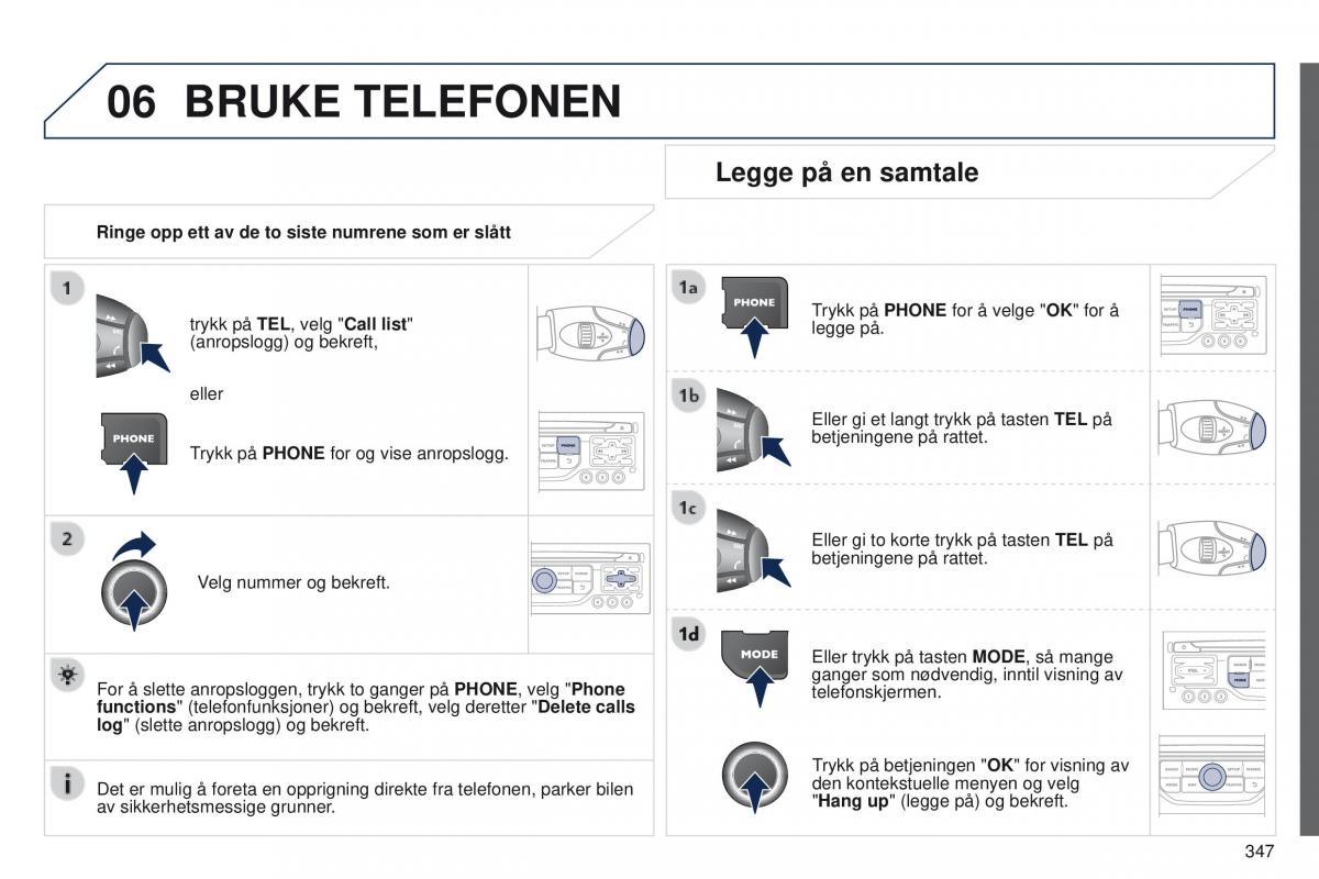 Peugeot 5008 bruksanvisningen / page 349