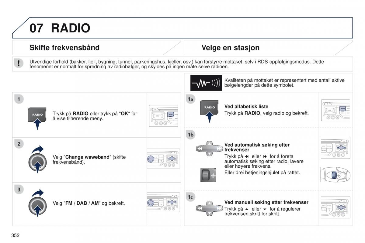 Peugeot 5008 bruksanvisningen / page 354