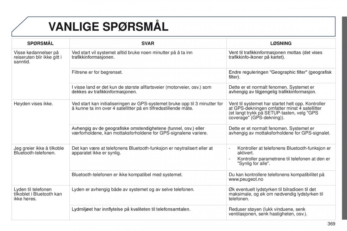 Peugeot 5008 bruksanvisningen / page 371