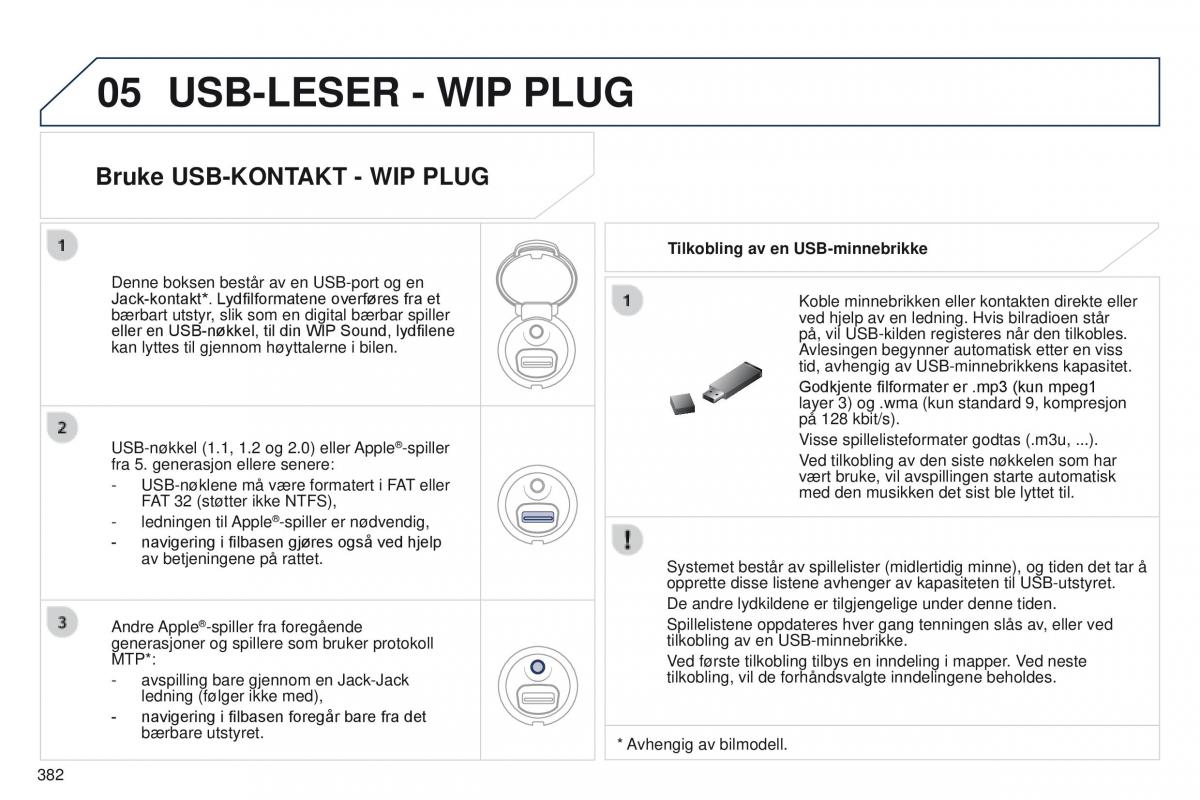 Peugeot 5008 bruksanvisningen / page 384