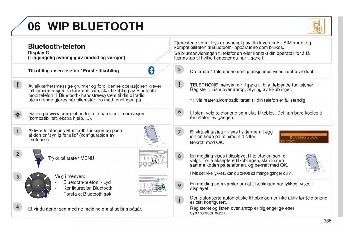 Peugeot 5008 bruksanvisningen / page 387