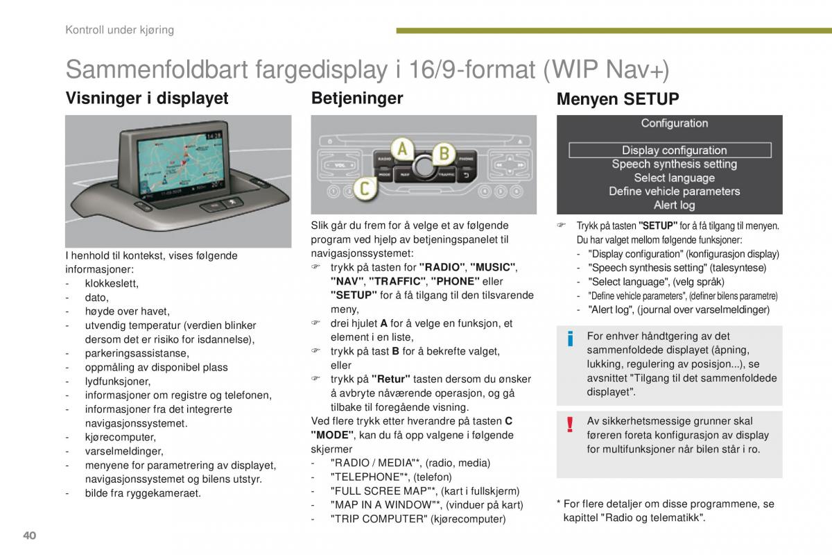 Peugeot 5008 bruksanvisningen / page 42