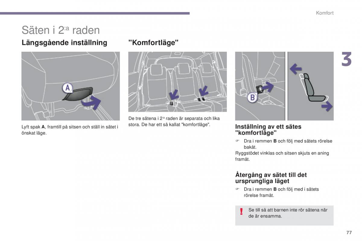 Peugeot 5008 instruktionsbok / page 79