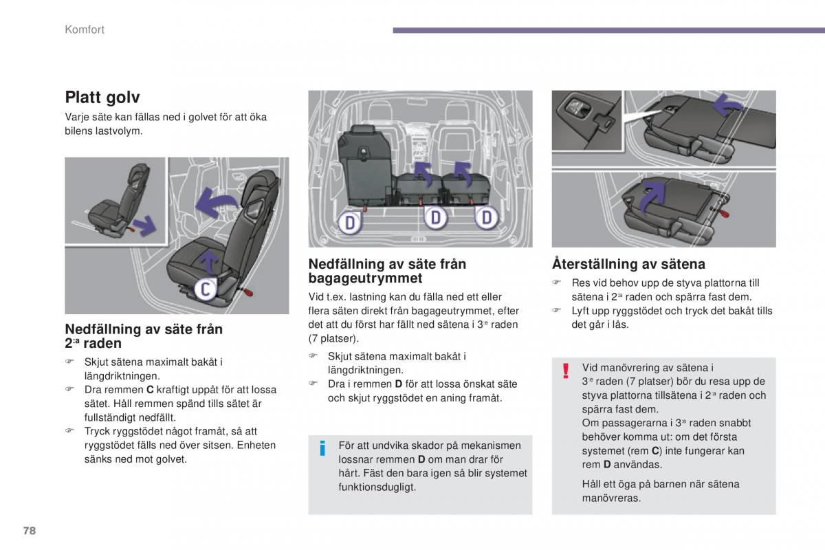 Peugeot 5008 instruktionsbok / page 80