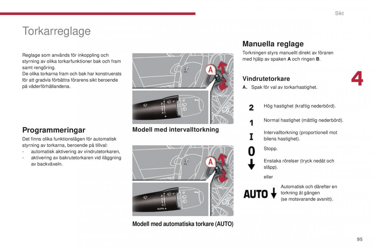 Peugeot 5008 instruktionsbok / page 97