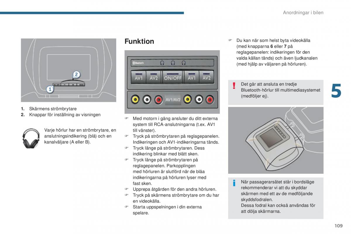 Peugeot 5008 instruktionsbok / page 111