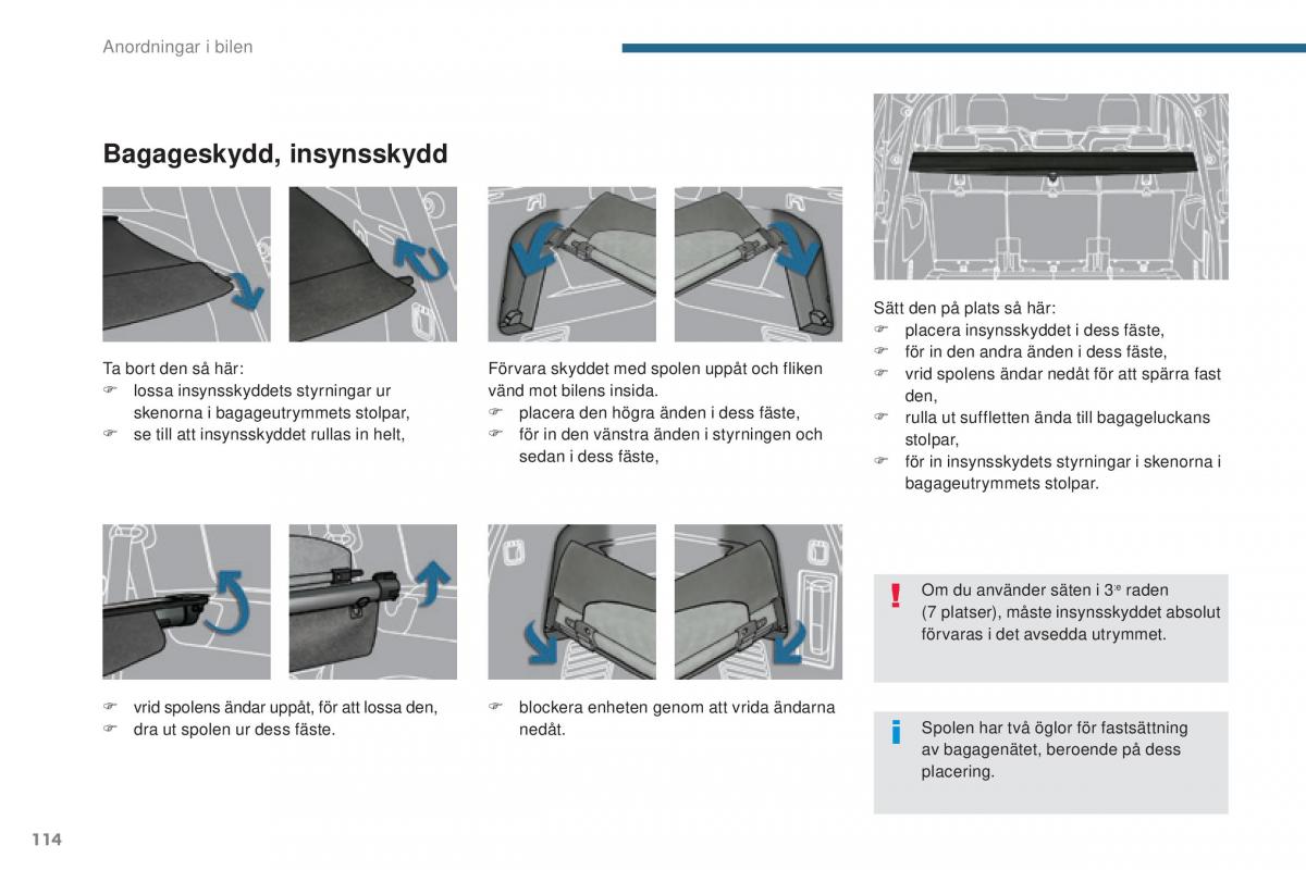 Peugeot 5008 instruktionsbok / page 116