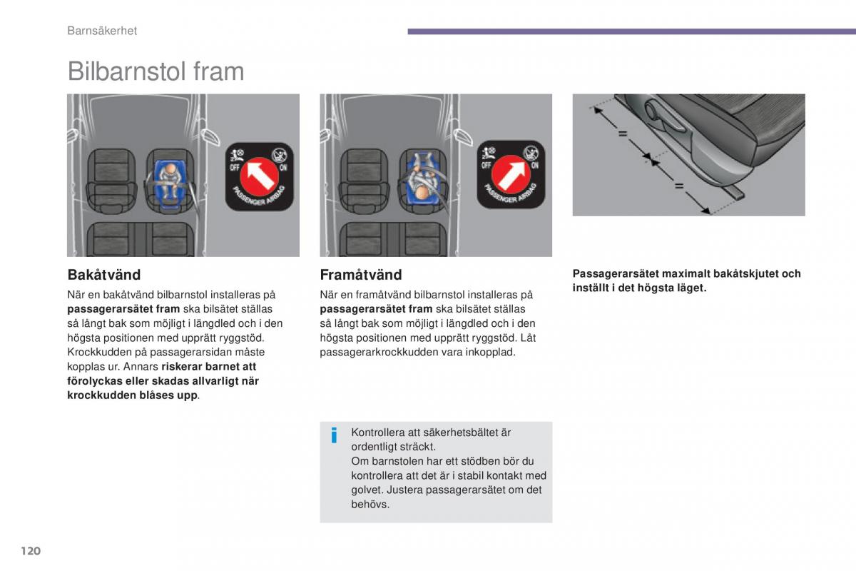 Peugeot 5008 instruktionsbok / page 122