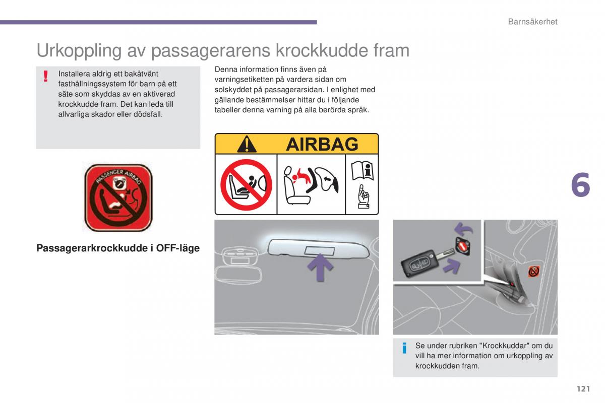 Peugeot 5008 instruktionsbok / page 123