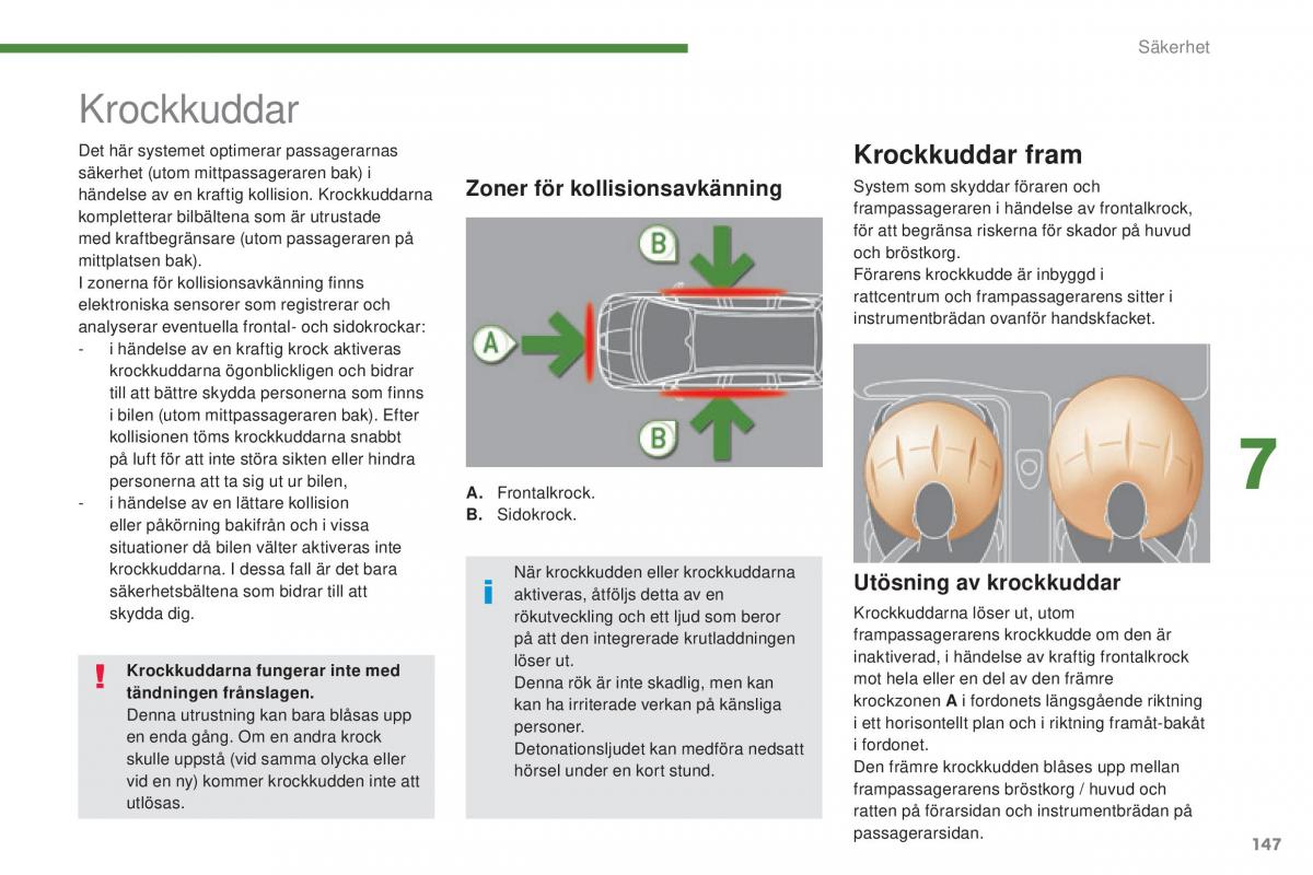 Peugeot 5008 instruktionsbok / page 149