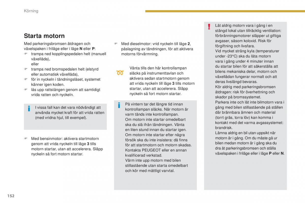 Peugeot 5008 instruktionsbok / page 154