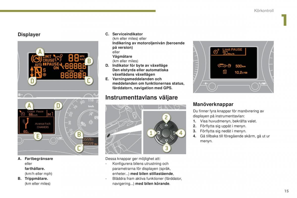 Peugeot 5008 instruktionsbok / page 17