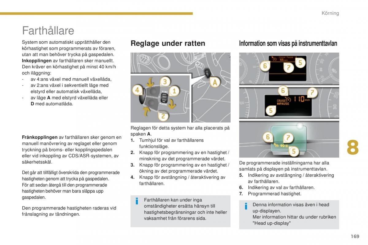 Peugeot 5008 instruktionsbok / page 171