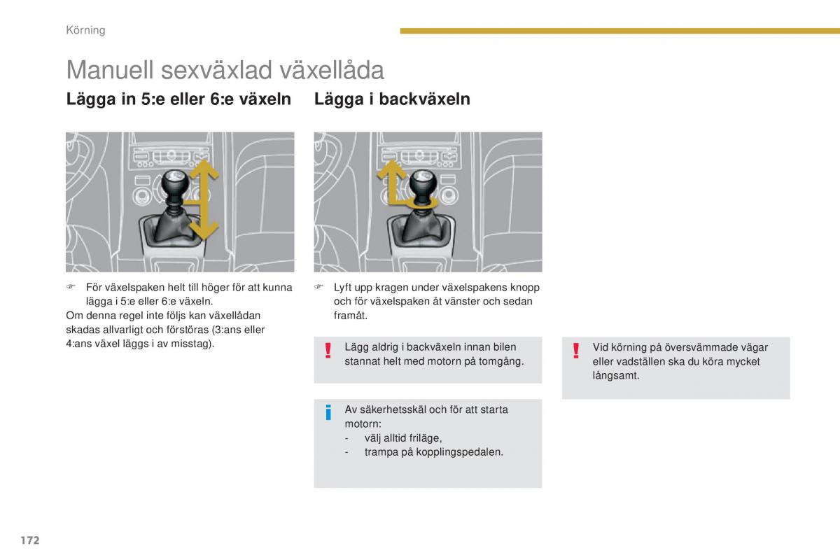 Peugeot 5008 instruktionsbok / page 174