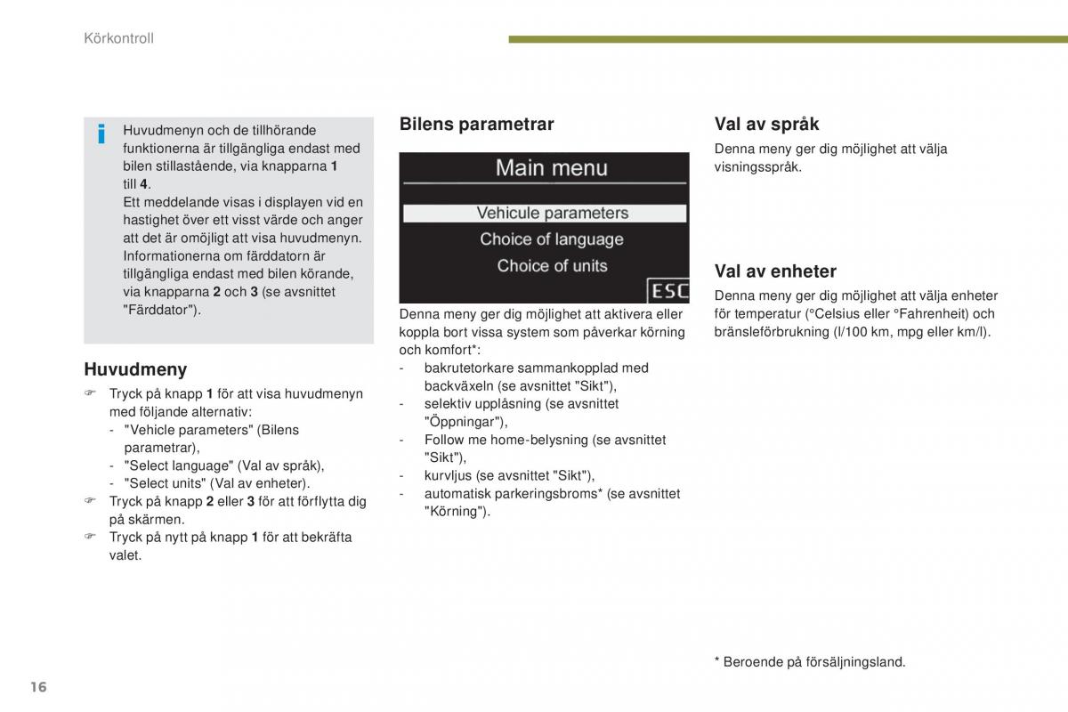 Peugeot 5008 instruktionsbok / page 18