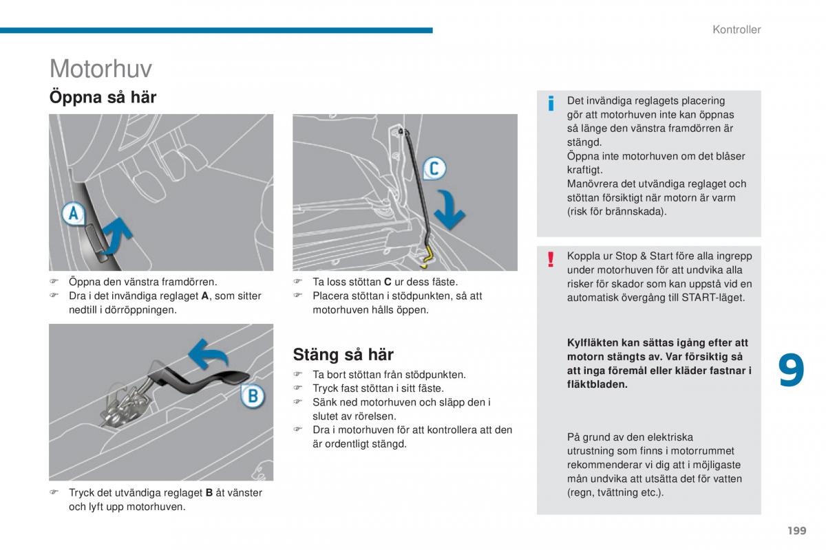 Peugeot 5008 instruktionsbok / page 201