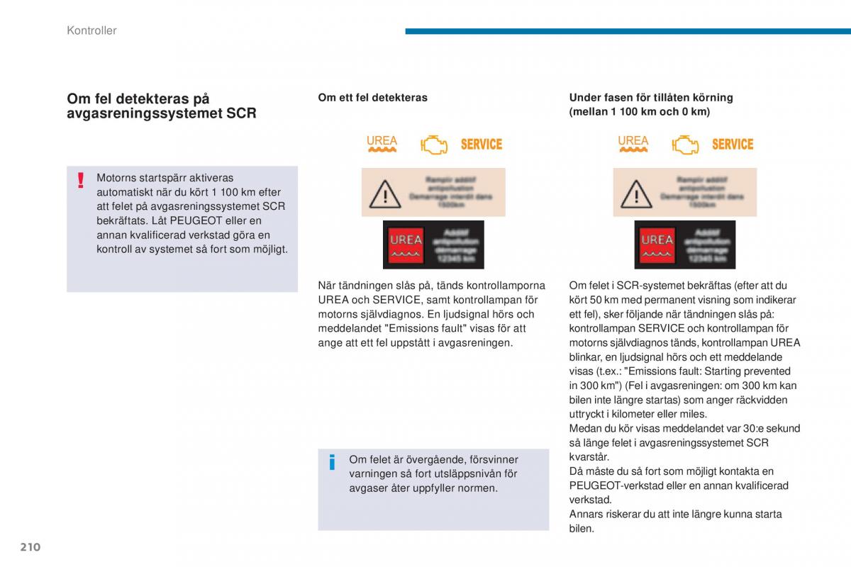 Peugeot 5008 instruktionsbok / page 212