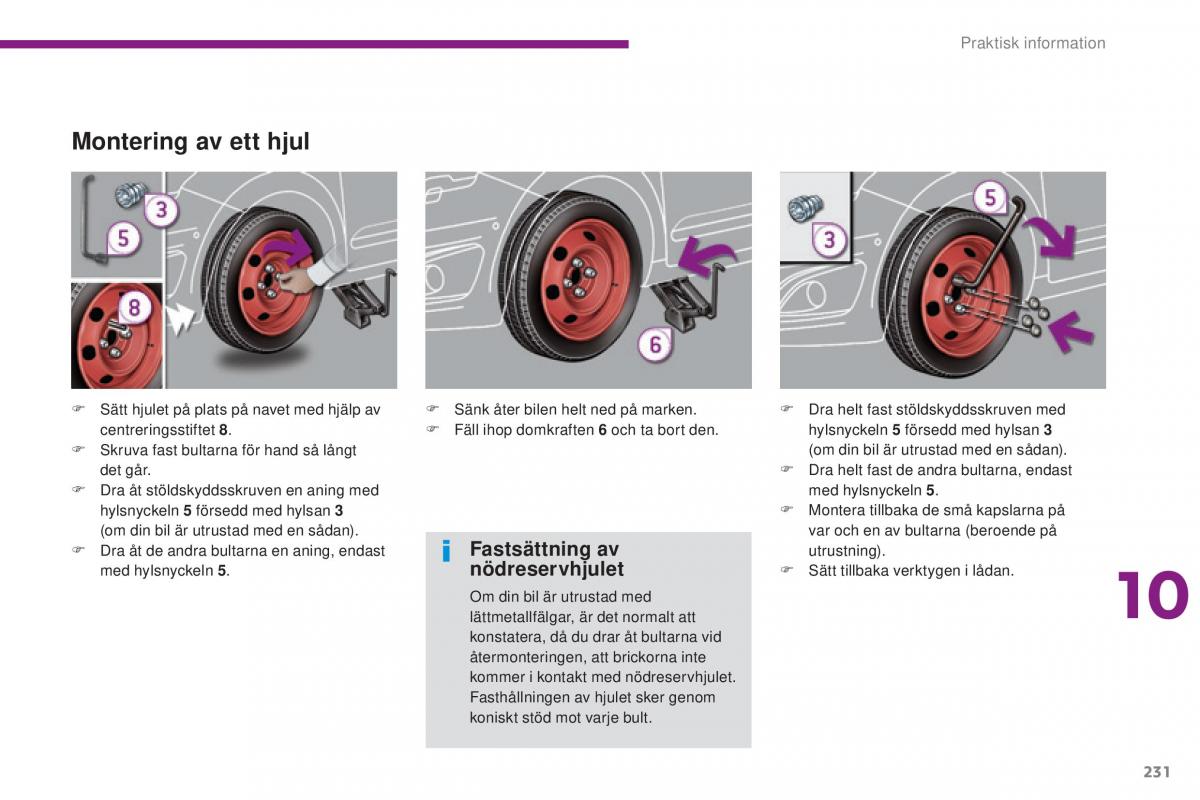 Peugeot 5008 instruktionsbok / page 233