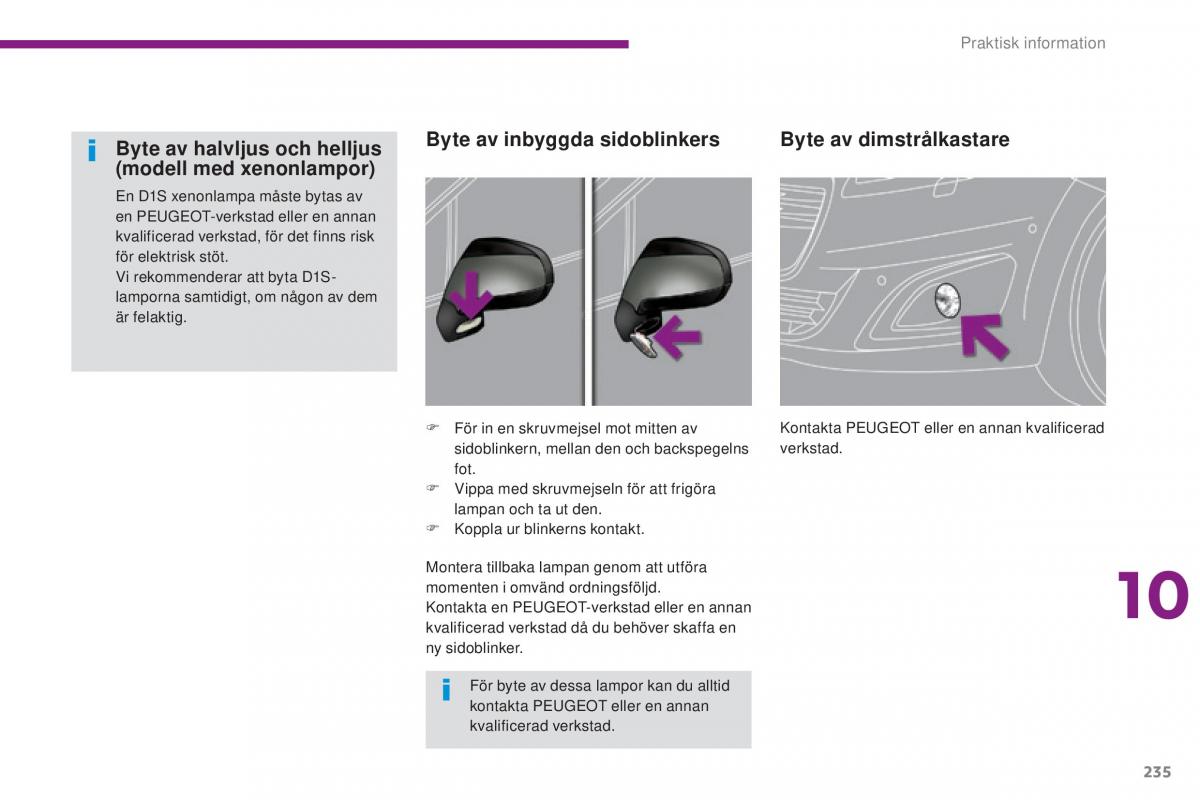 Peugeot 5008 instruktionsbok / page 237