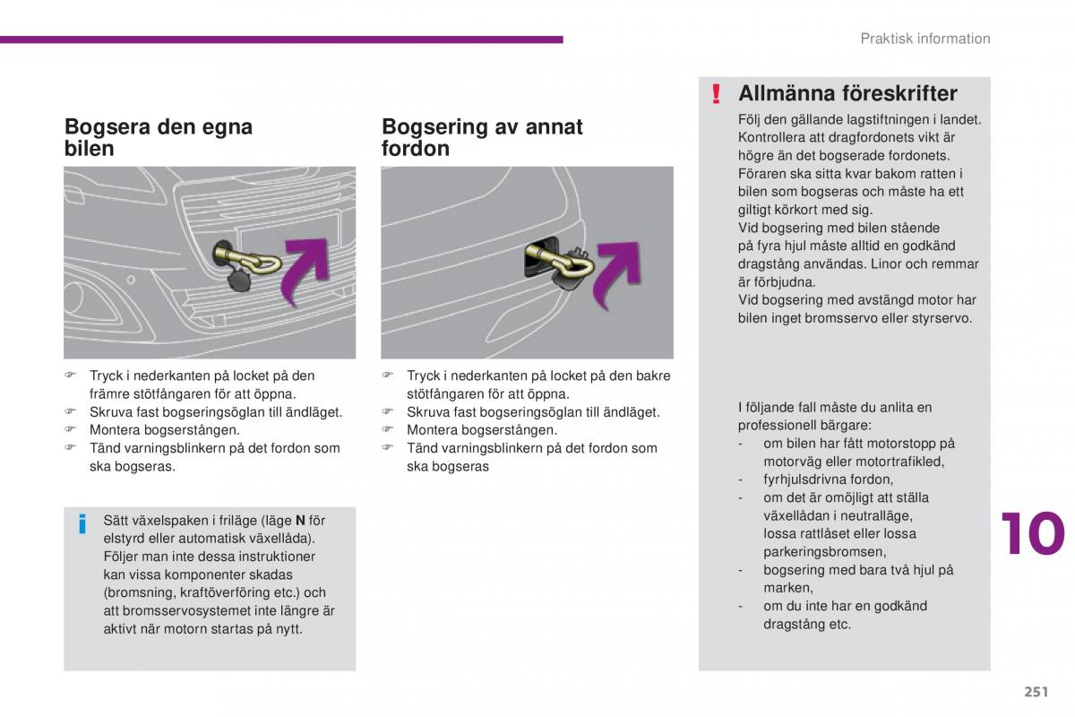 Peugeot 5008 instruktionsbok / page 253