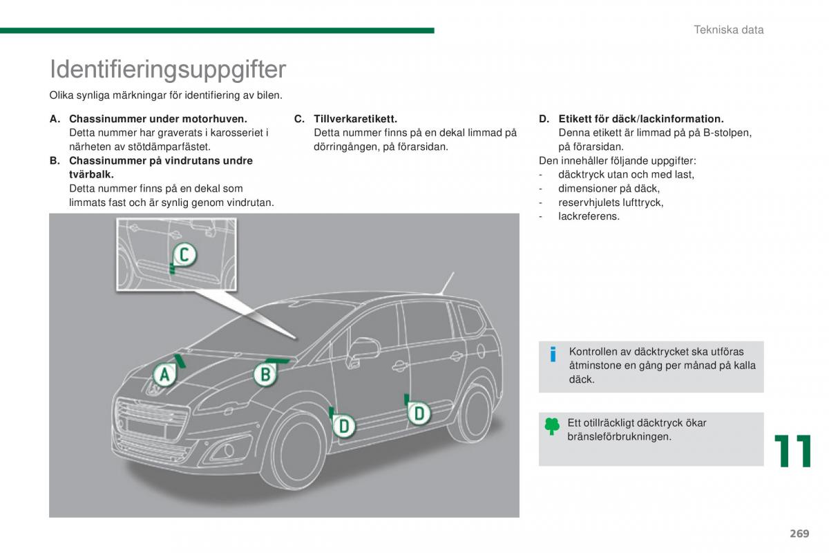 Peugeot 5008 instruktionsbok / page 271