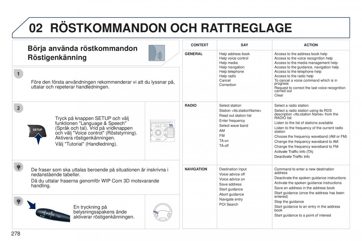 Peugeot 5008 instruktionsbok / page 280