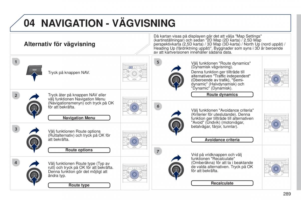 Peugeot 5008 instruktionsbok / page 291