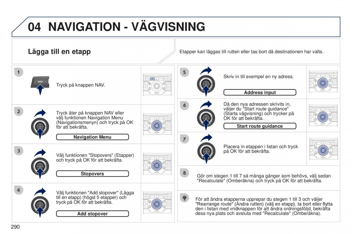 Peugeot 5008 instruktionsbok / page 292