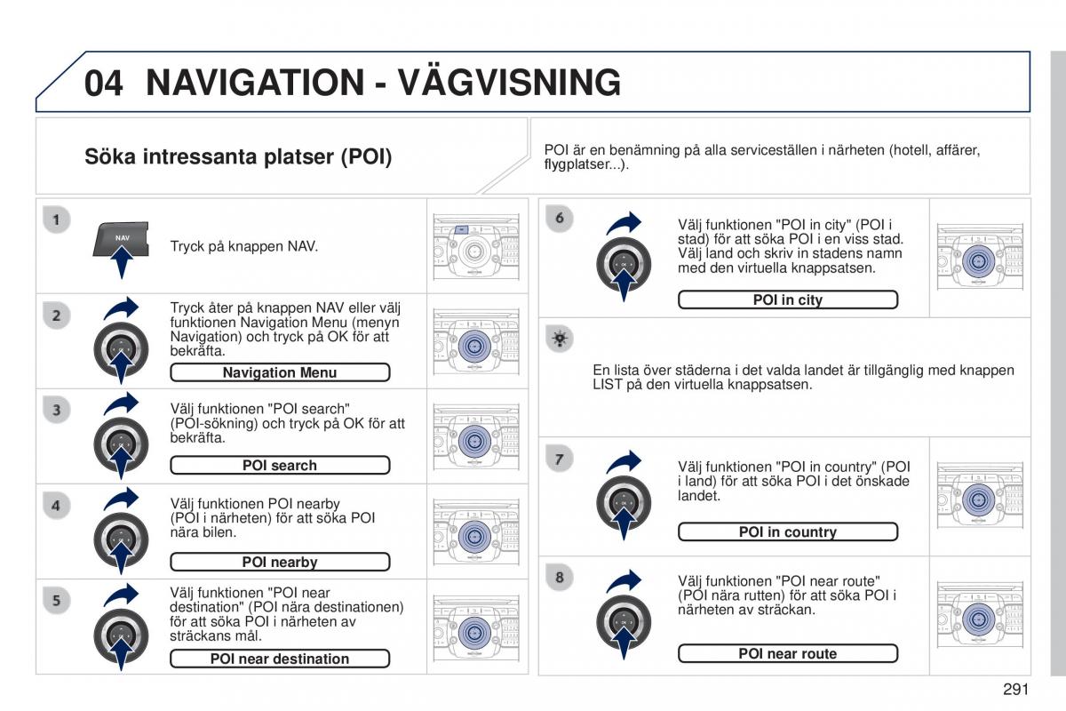 Peugeot 5008 instruktionsbok / page 293